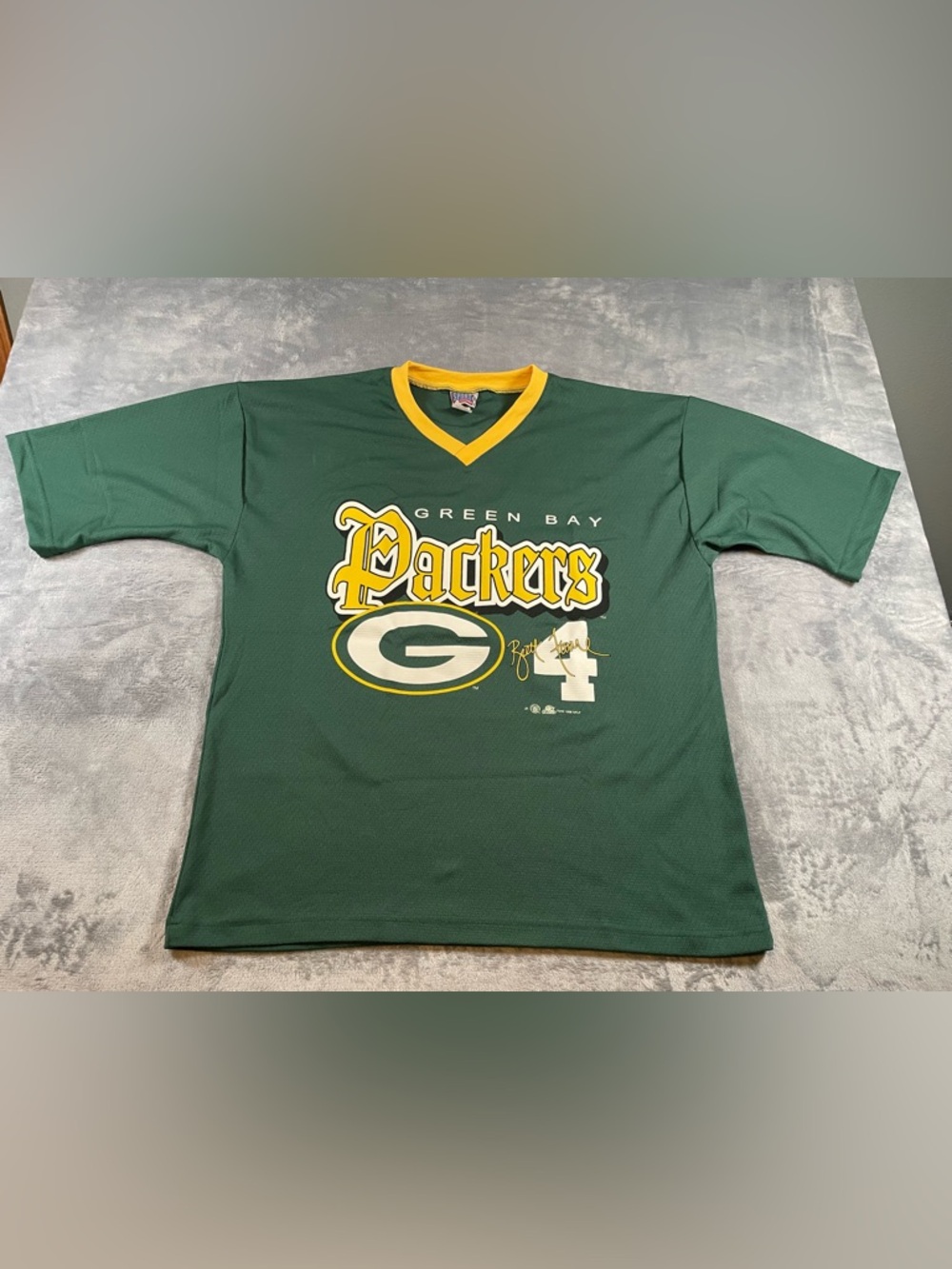 Vintage Green Bay Packers Brett Favre #4 Sport Attack NFL T Shirt Size XL 1998